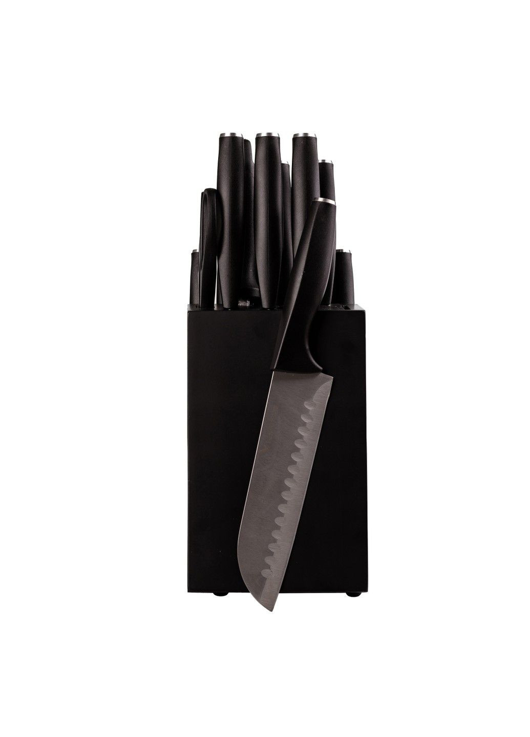 Набір кухонних ножів 14 предметів Чорний Without (293061835)