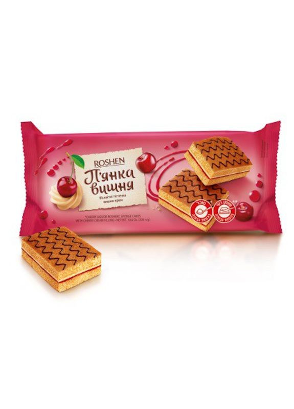 Бисквит Roshen Пьяная вишня 300г (22-0406) Кукумбер (334304613)