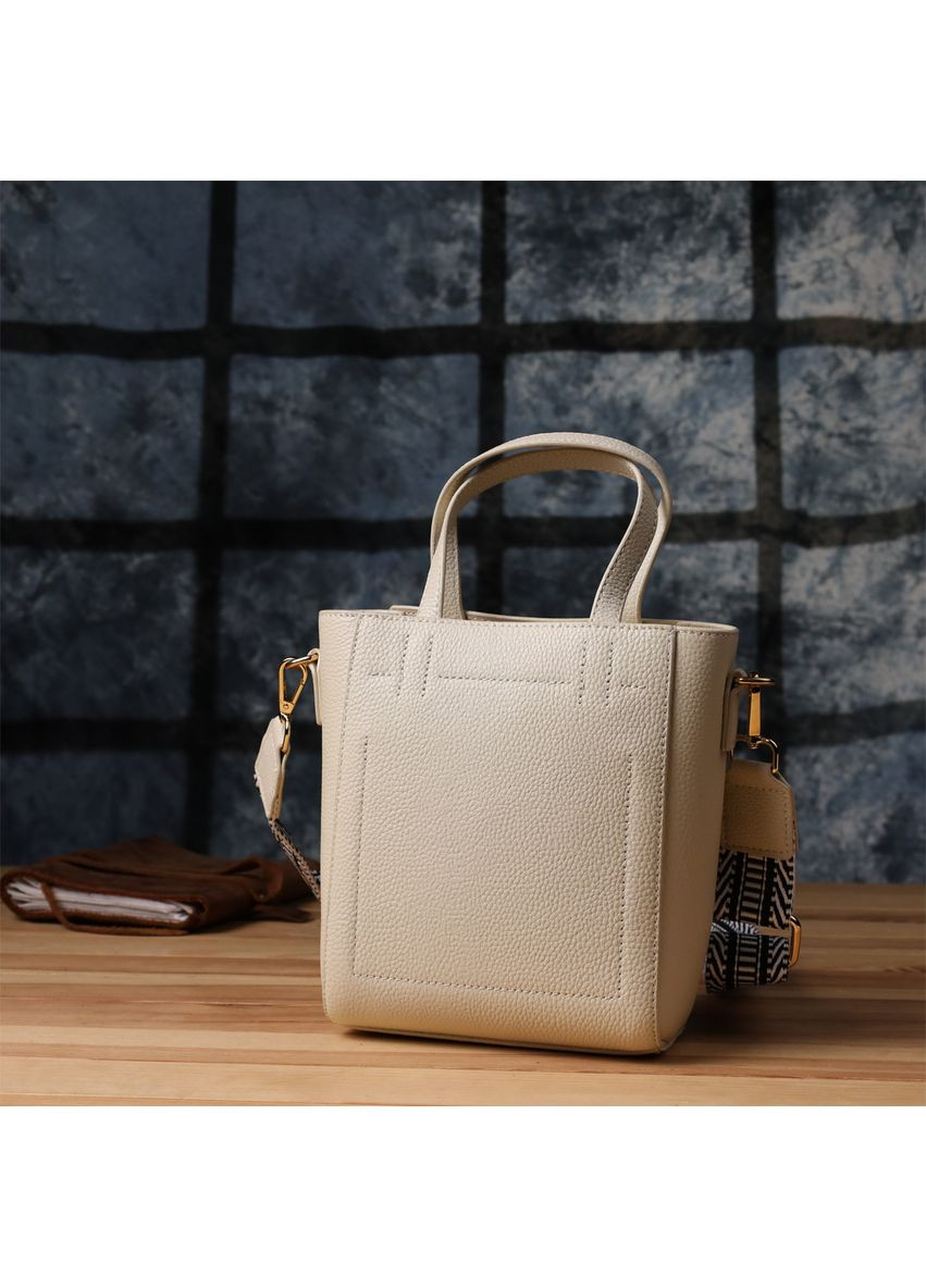 Сумка для жінок із натуральної шкіри з модним трапецієподібним кроєм 22917 Vintage (351508203)