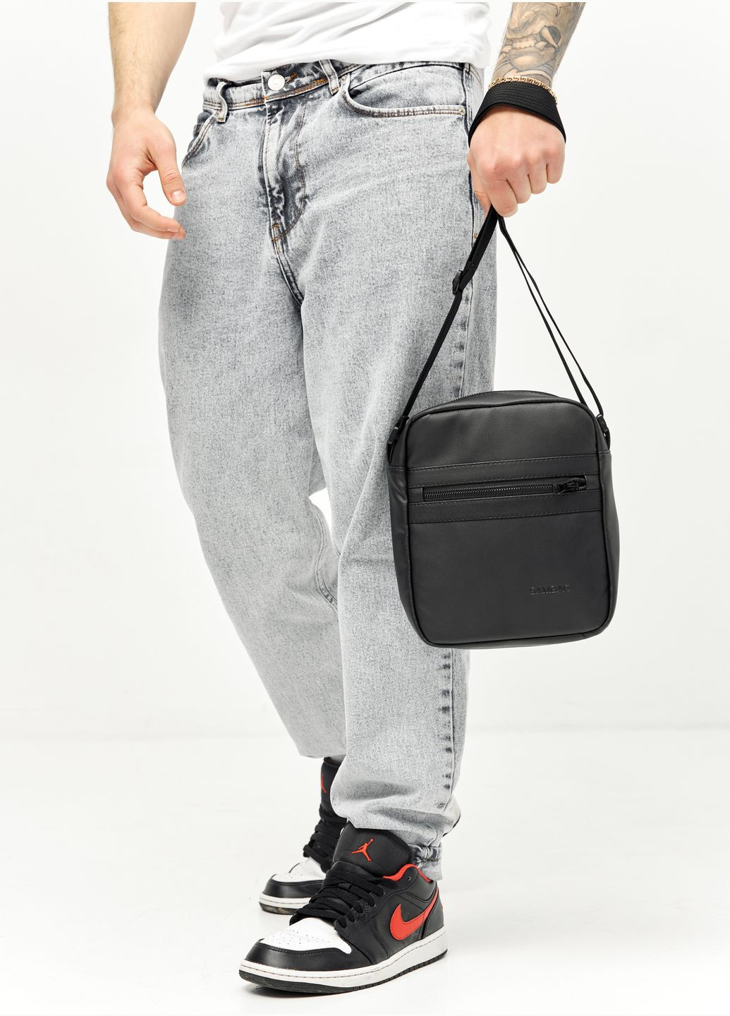 Чоловіча сумка месенджер Makros чорна Sambag (329294971)