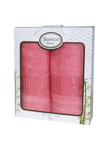 Gursan набор полотенец bamboo royal corall (50*90+70*140) в коробке. розовый производство -