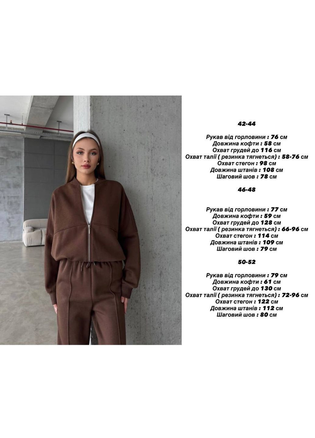 Современный костюм из качественной тринитки на флисе No Brand (365639395)