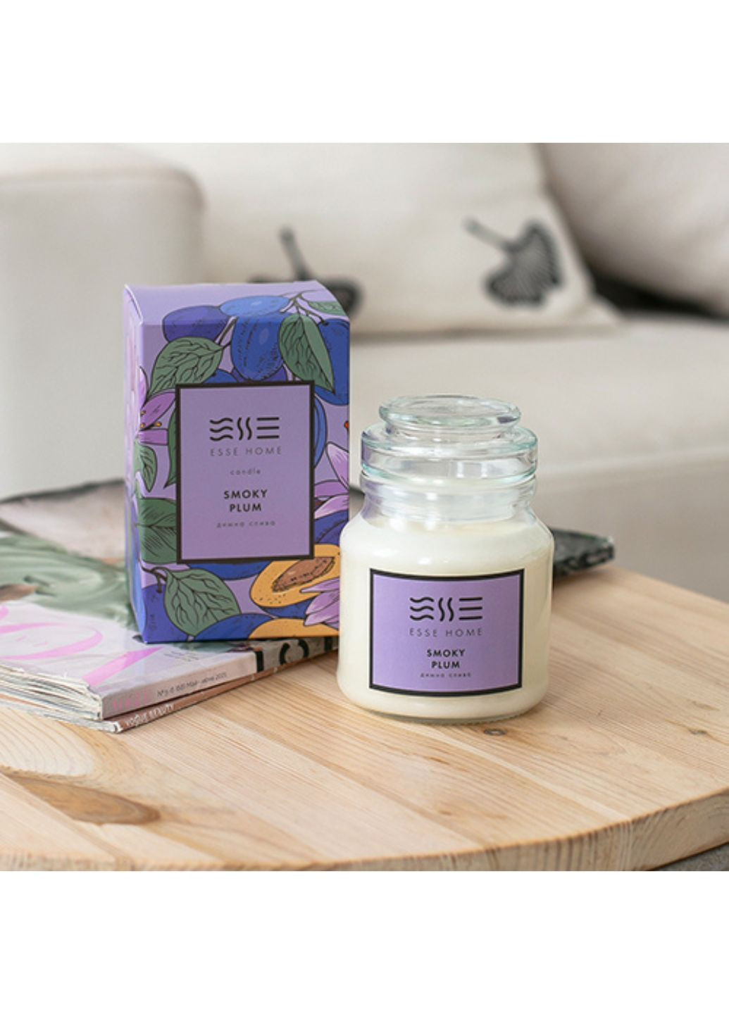 Ароматическая свеча Smoky Plum 150 г ESSE (295262311)