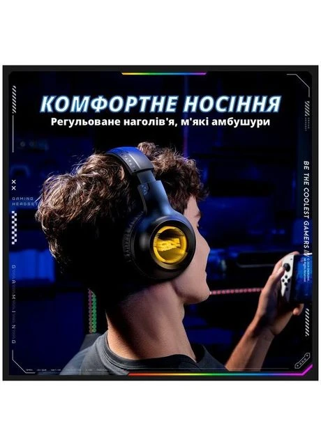 Навушники X36 Чорний 3.5 мм USB протиударні для комп'ютера та мобільних пристроїв Onikuma (370166034)