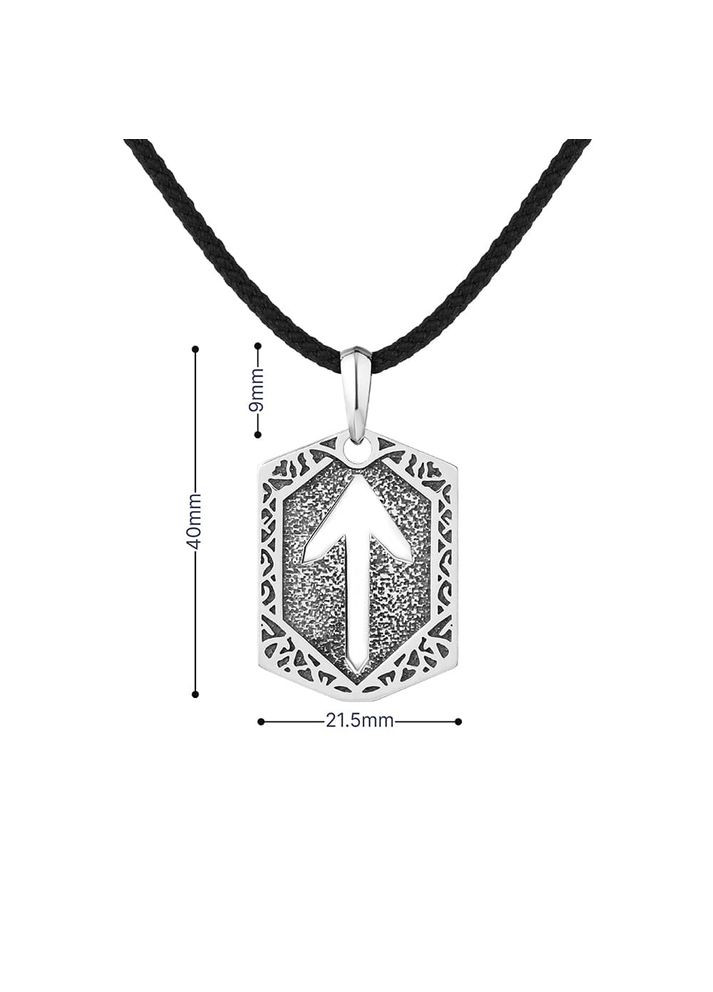 Серебряный кулон Руна Тейваз (7377) IRIJ (331016693)