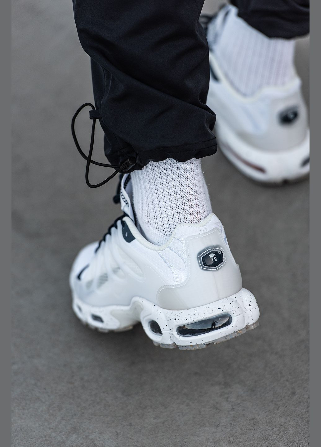 Белые демисезонные кроссовки мужские nike air max tn plus terrascape white | найк аир макс тн плюс белые No Brand