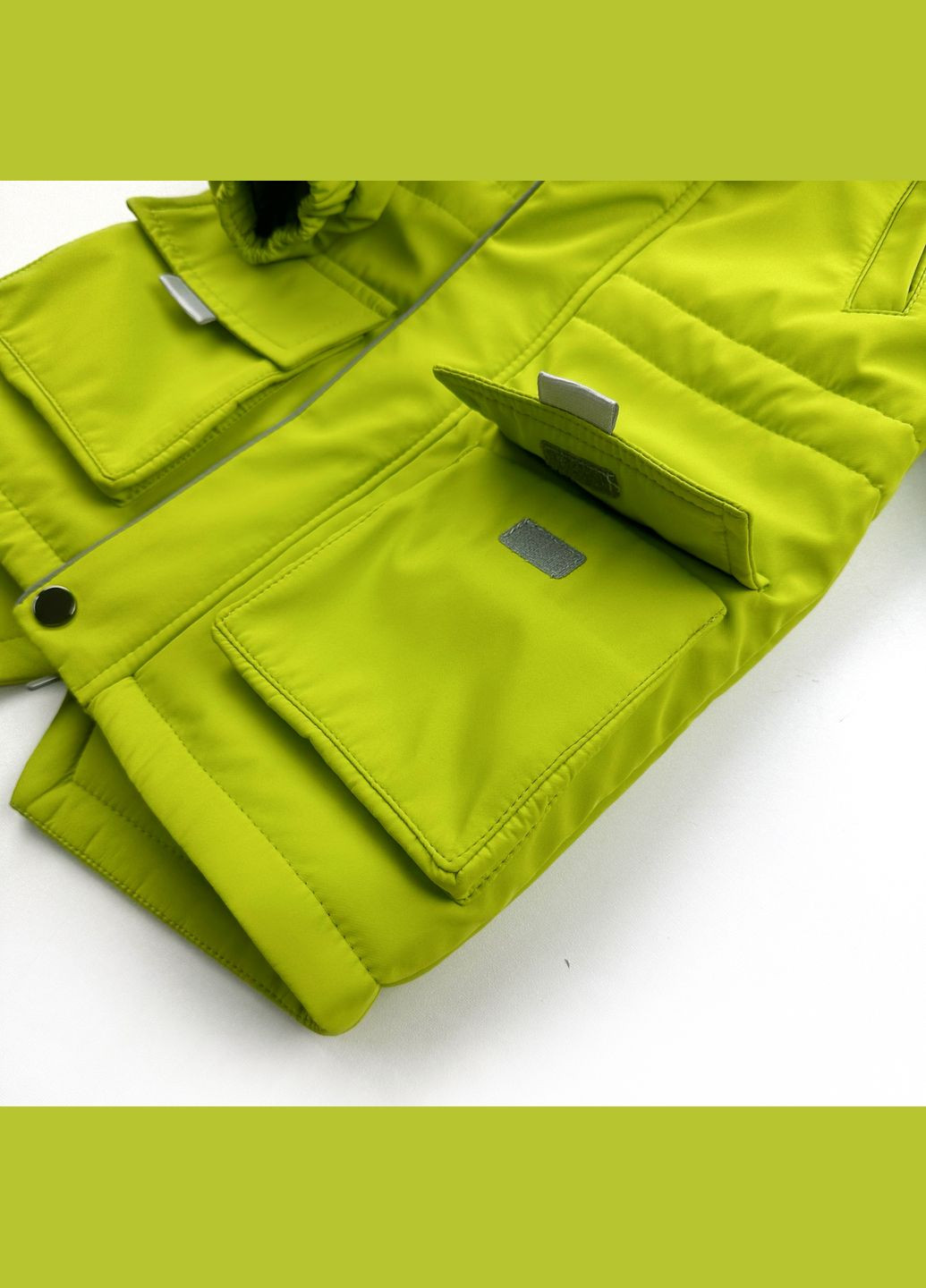 Салатовая демисезонная детская утепленная демисезонная парка для мальчика с капюшоном (514063) Marakas