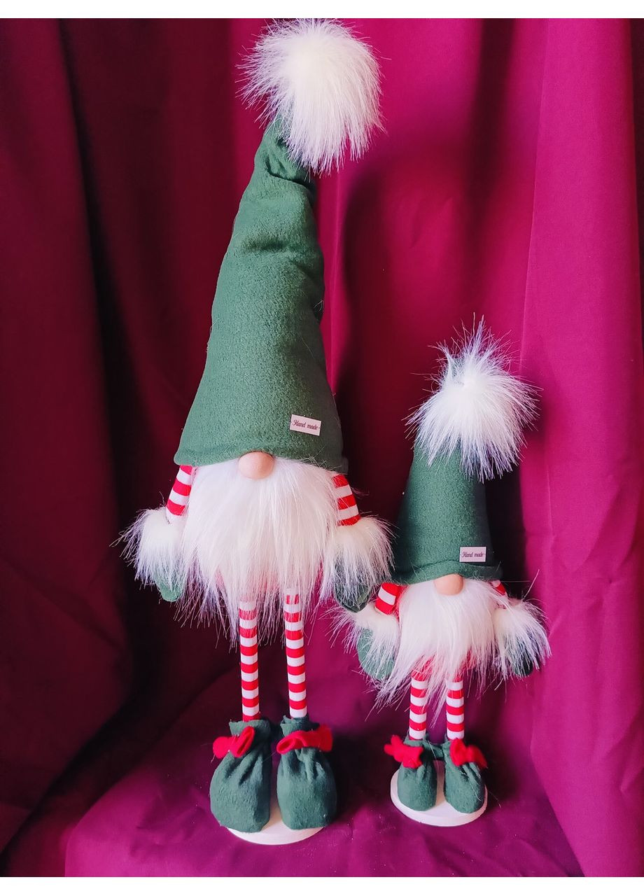 Гном скандинавський SGX 75см зелений. Різдвяний ельф, санта-клаус новорічний, іграшка м'ягка Yalynkar (366964483)