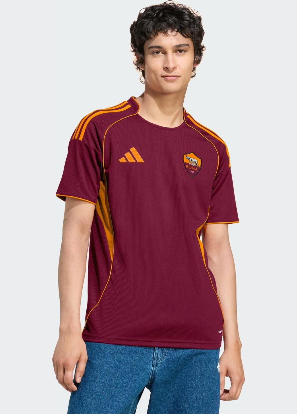 Бордовый демисезонный спортивный лонгслив adidas с логотипом