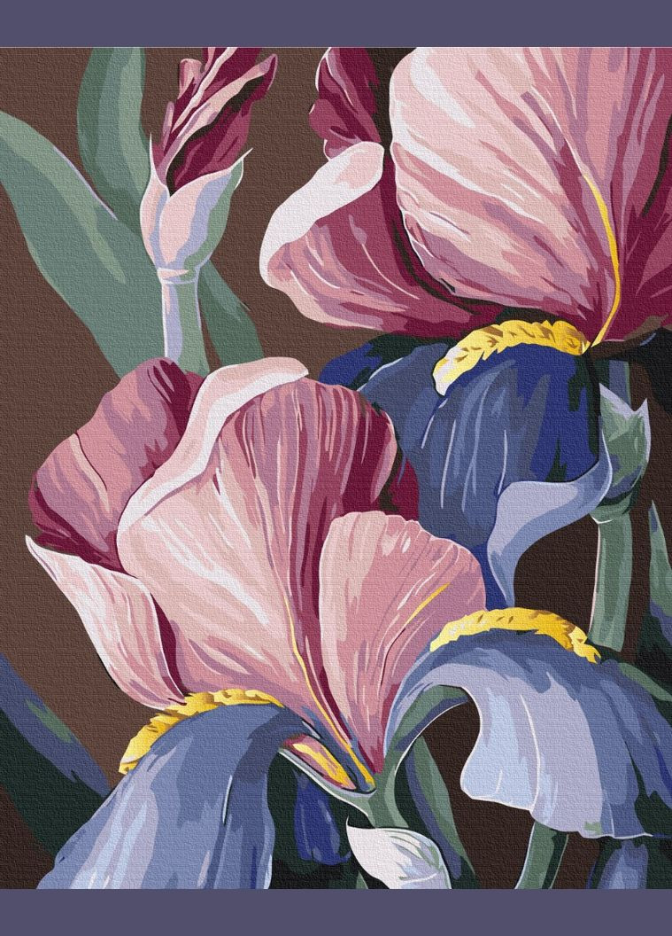 Картина за номерами на підрамнику Півники © Yana Biluhina Brushme (317259259)