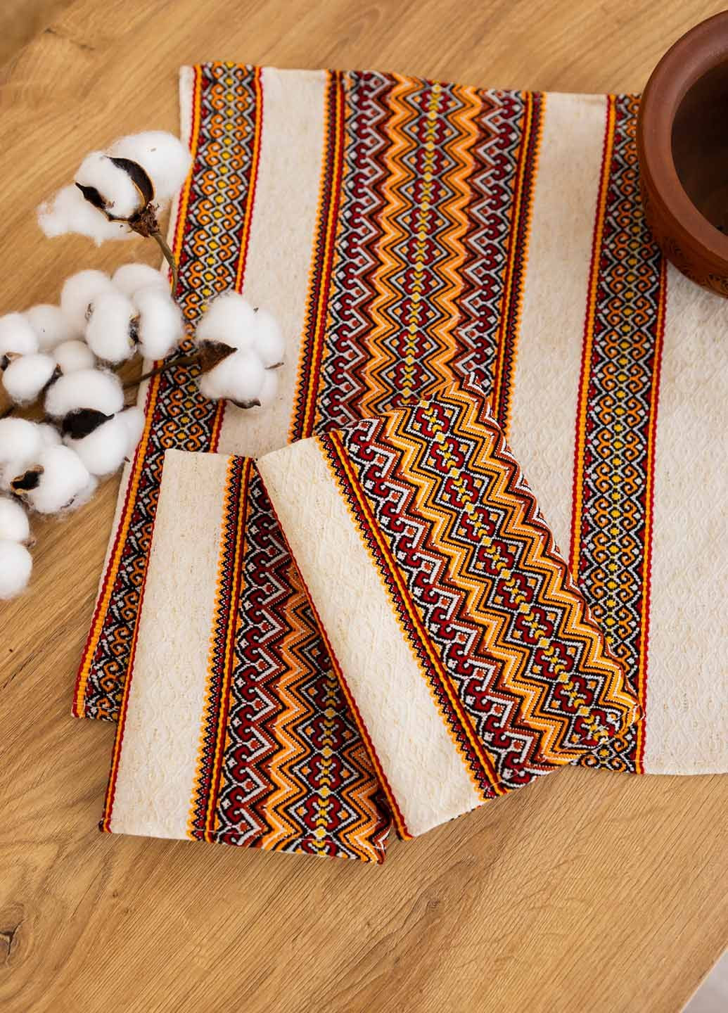 Серветка вишита з українським орнаментом 37х37см (рнд11837) Homedec - (322289127)