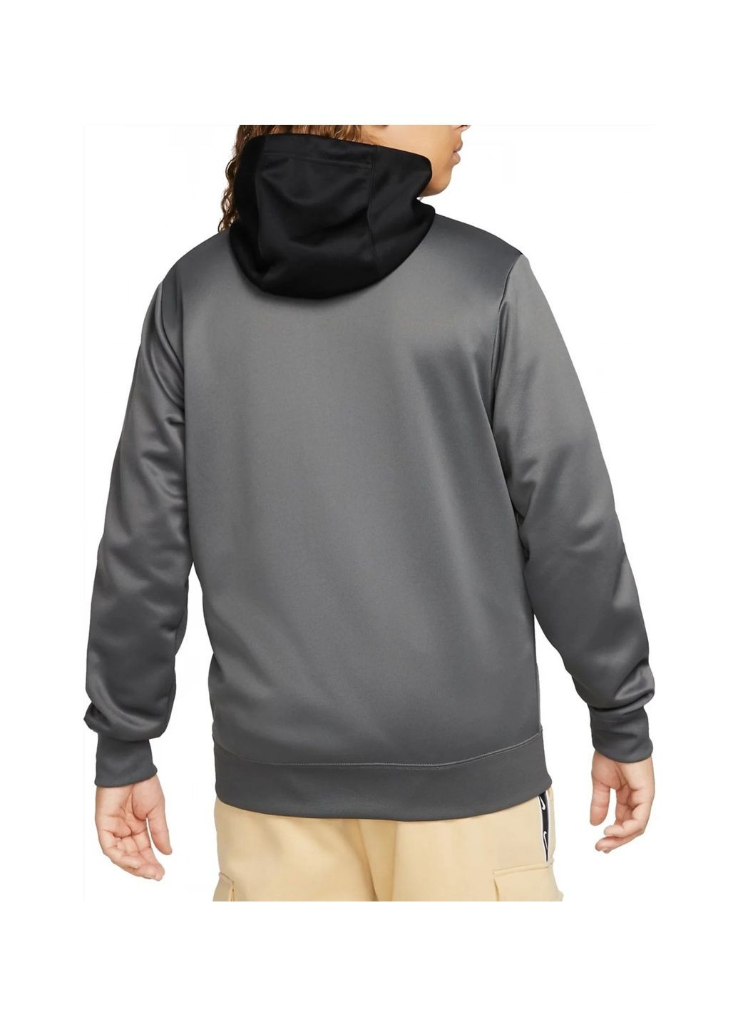 Чорна куртка чоловіча hooded sweatshirt m nsw repeat sw pk fz hoody grey/black Nike