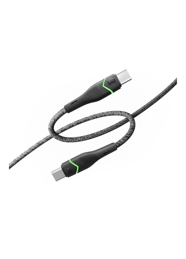 Кабель USB RC-RL15 RGB Light Type-C to Type-C 60W 1.2m Чорний No Brand (317631472)