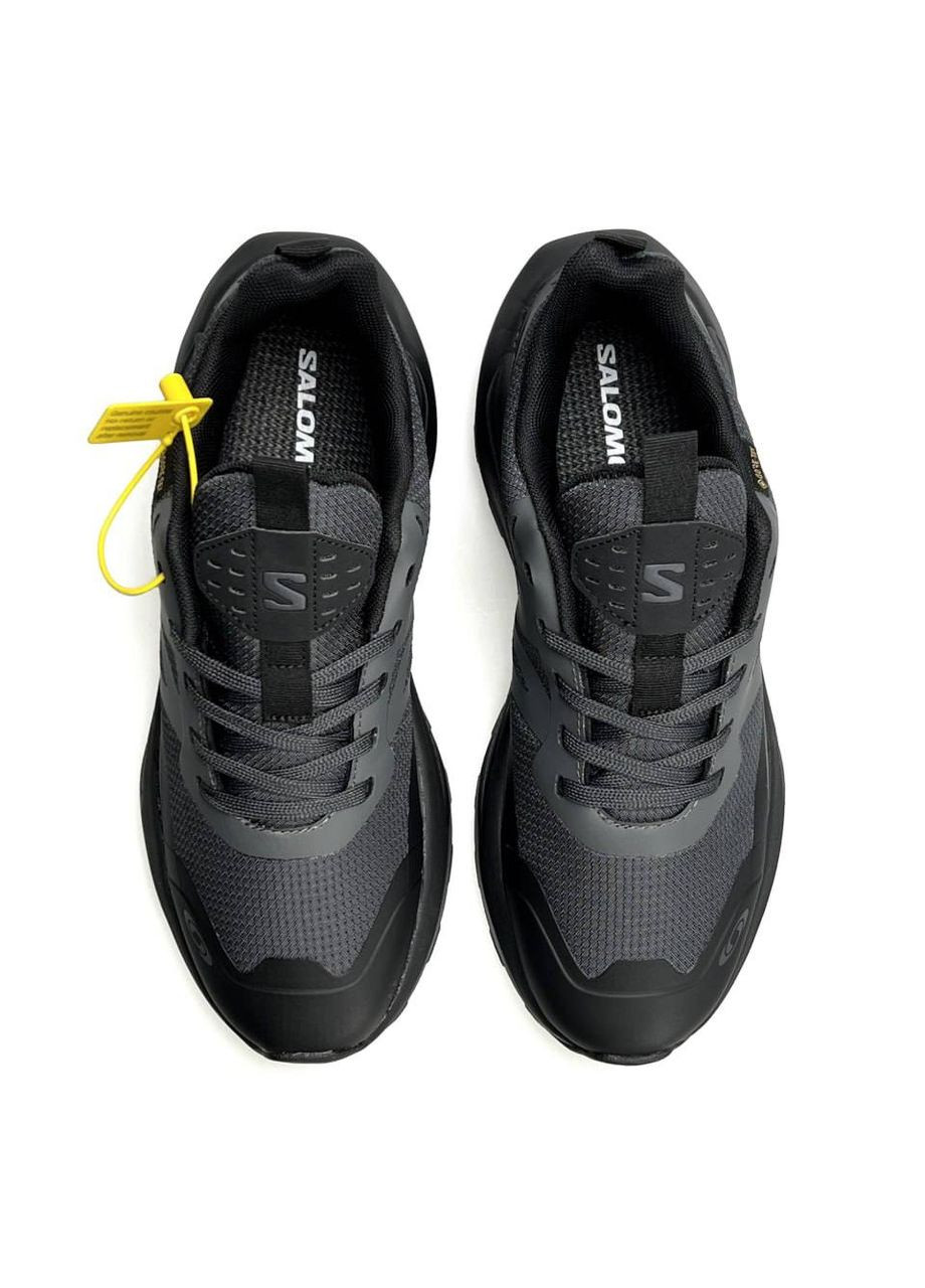 Темно-сірі Осінні кросівки чоловічі salomon No Brand Elixir Activ GTX Black Grey