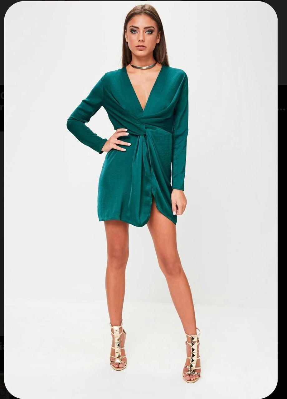 Зеленое повседневный платье зеленый Missguided однотонное