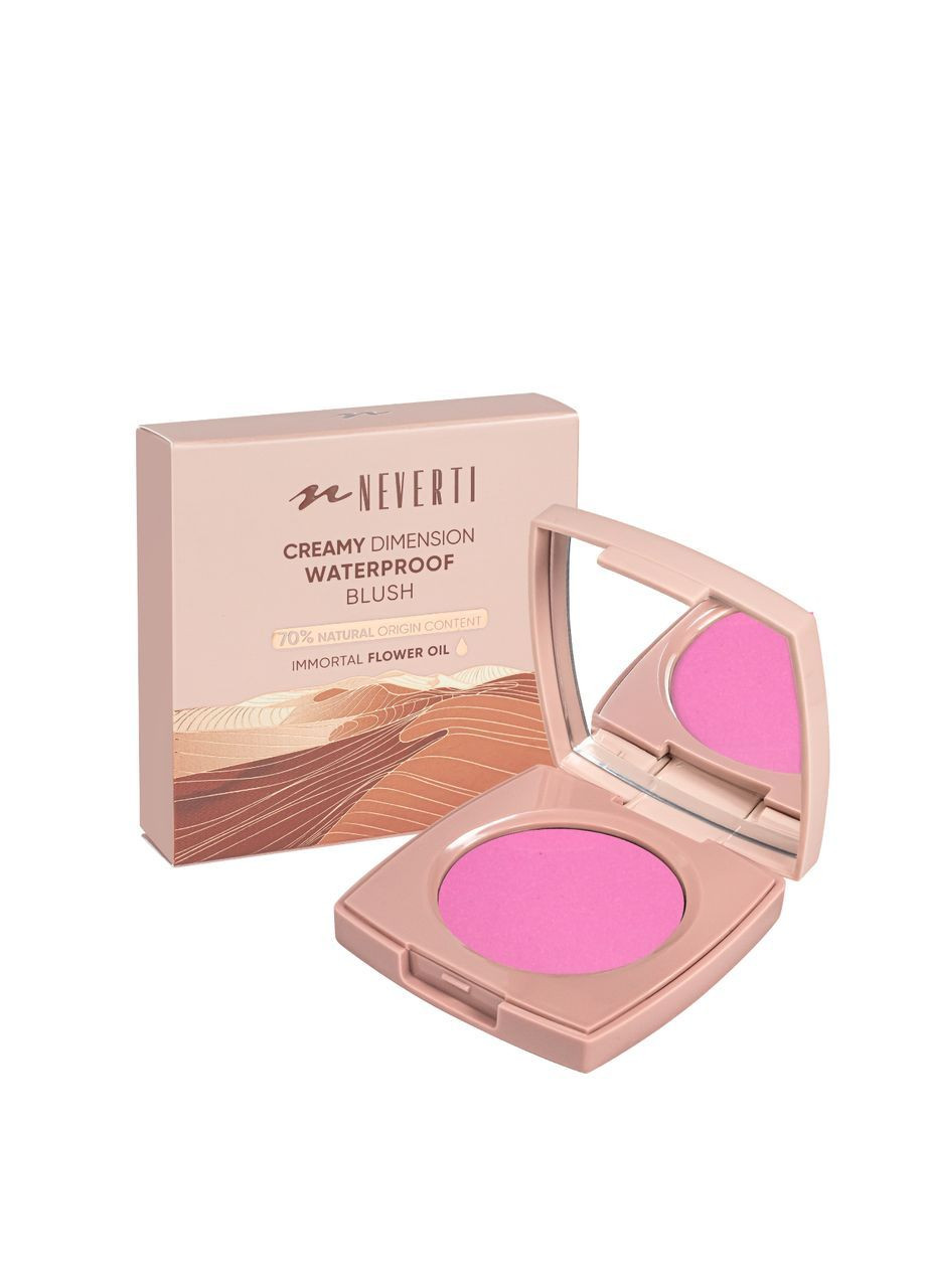 Румяна водостойкие компактные Creamy Dimension Waterproof Blush 6 г (NP203), 007 Peony Pink Ярко-розовый Neverti (366038486)