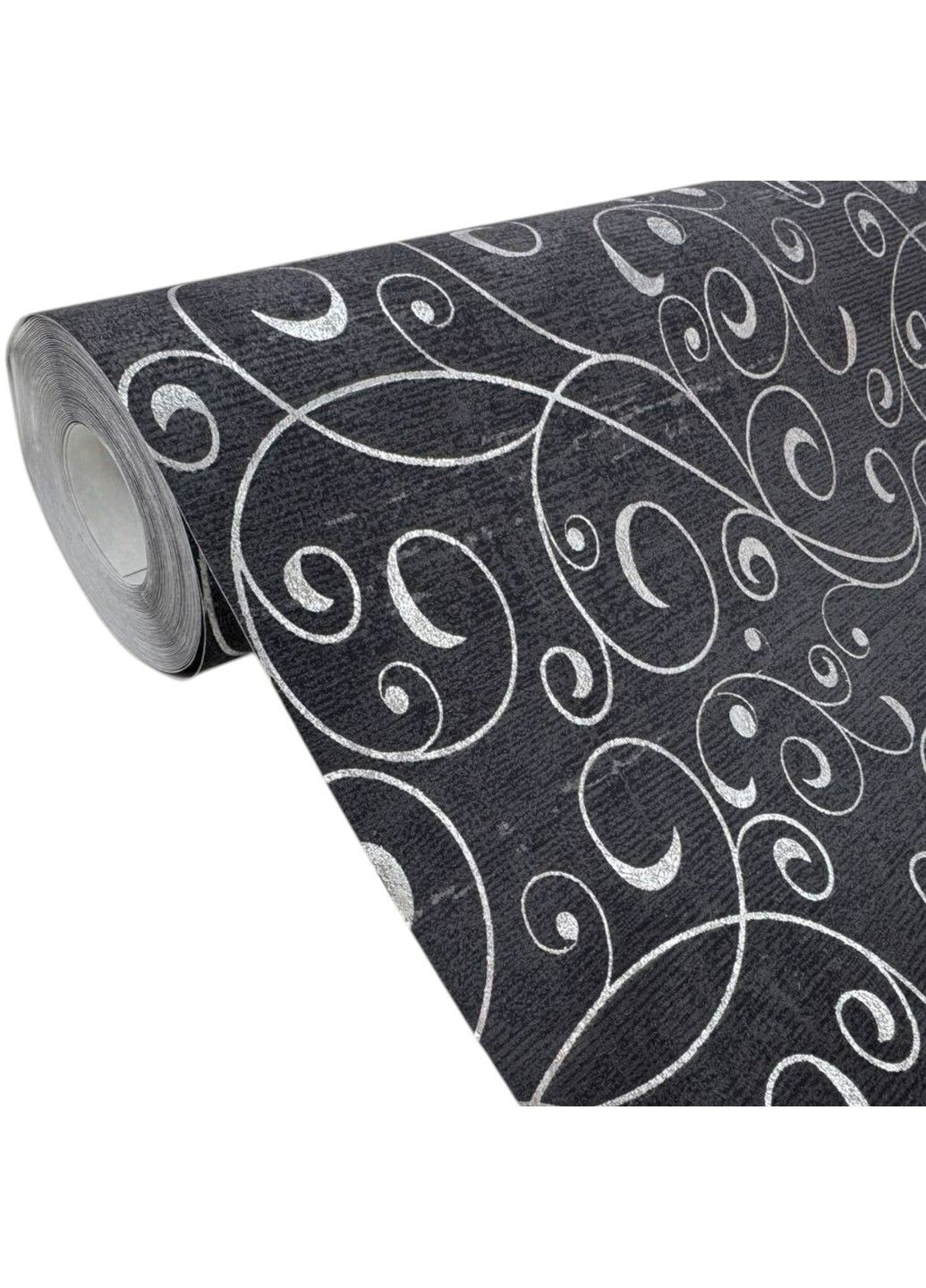 Шпалери вінілові 10.05 × 1.06 м, чорні для спальні, вітальні, кухні, коридору, ванної кімнати MARBURG (339111348)