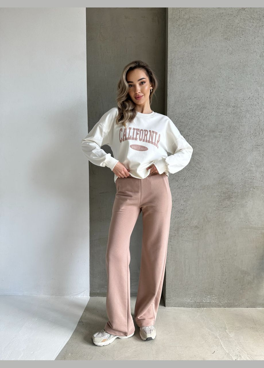 Штани жіночі прямі тринитка бежеві (М121.3) UMON (331289181)