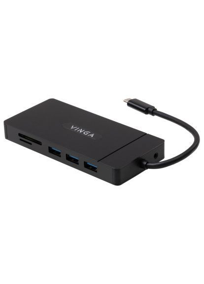 Концентратор USB-C 3.1 to VGA+HDMI+RJ45+3xUSB3.0+USB2.0+SD/TF+PD+Audio (VHYC10) Vinga USB-C 3.1 to VGA+HDMI+RJ45+3xUSB3.0+USB2.0+SD/TF+P (366697016)