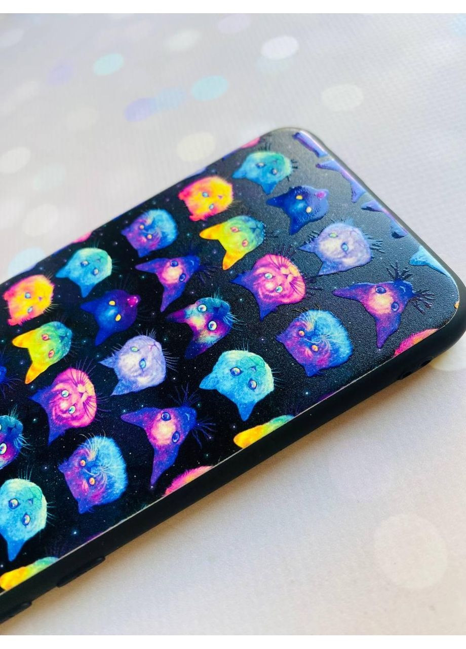 Матовий чорний чохол на Xiaomi Redmi 13C / Poco C65 Котики Фон (принт 362) Creative (355389577)