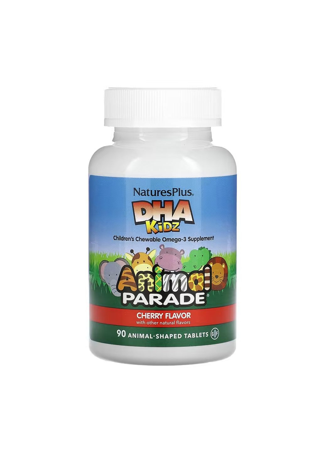 Жувальні таблетки Kids Chewable DHA Omega-3 90 таб Cherry Animal Parade для дітей з омега-3 ProDobro (368988586)