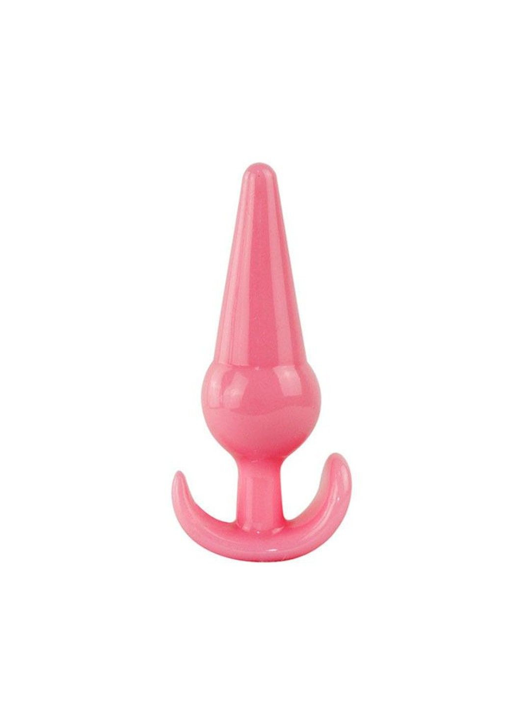 Розовая силиконовая анальная пробка - 4*12 см – Анальные игрушки No Brand (288538463)