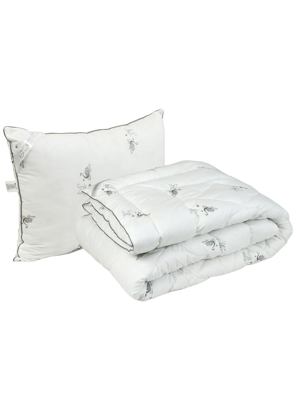 Одеяло 140х205+подушка 50х70 из искусственного лебединого пуха Silver Swan_demi Руно 924.52_Silver Swan_demi (300530060)