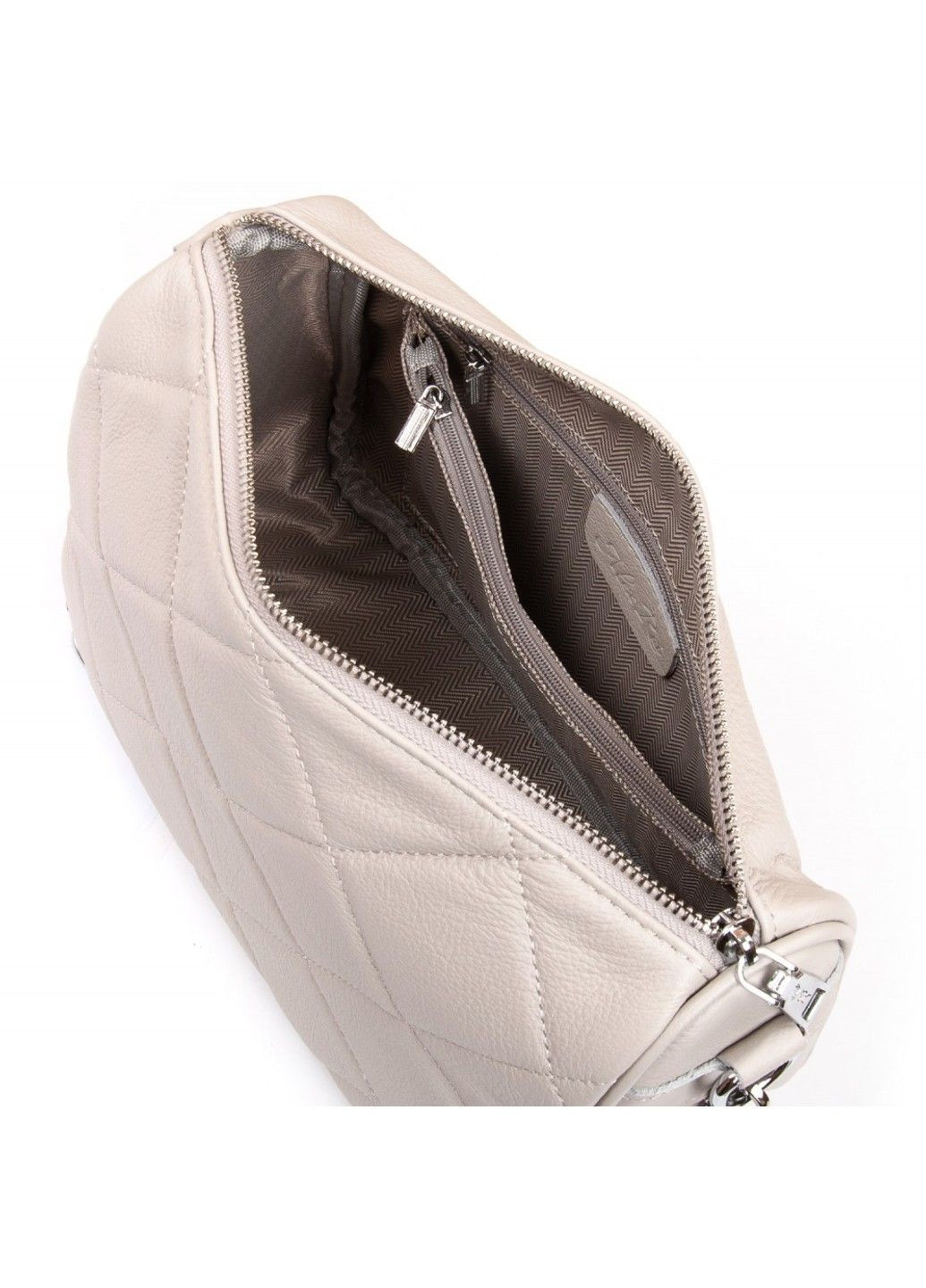 Женская кожаная сумка классическая 2034-9 white-grey Alex Rai (293765269)