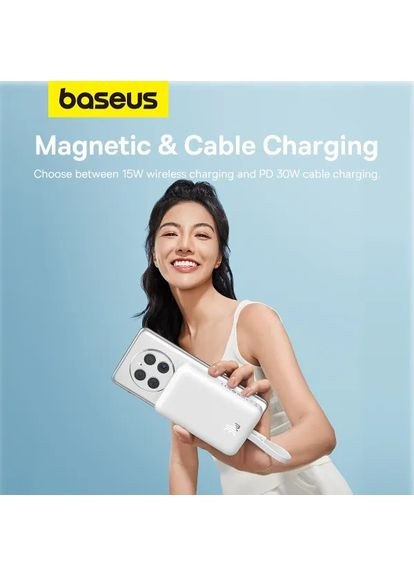 Powerbank Magnetic Mini 30W 10000mAh White (P1002210B223-00) Baseus (370709994)