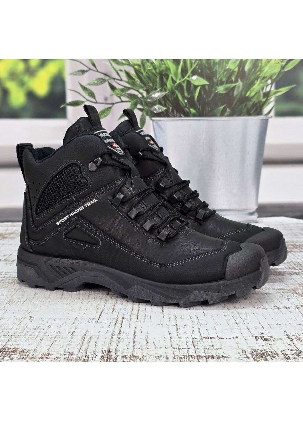 Черевики чоловічі зимові чорні на шнурках Paolla (366341474)