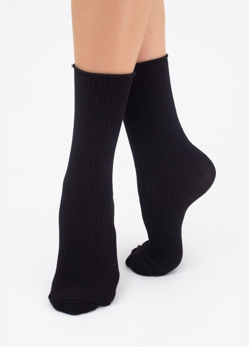 Шкарпетки жіночі високі в рубчик black 36-40 размір Giulia ws4 rib (289869416)