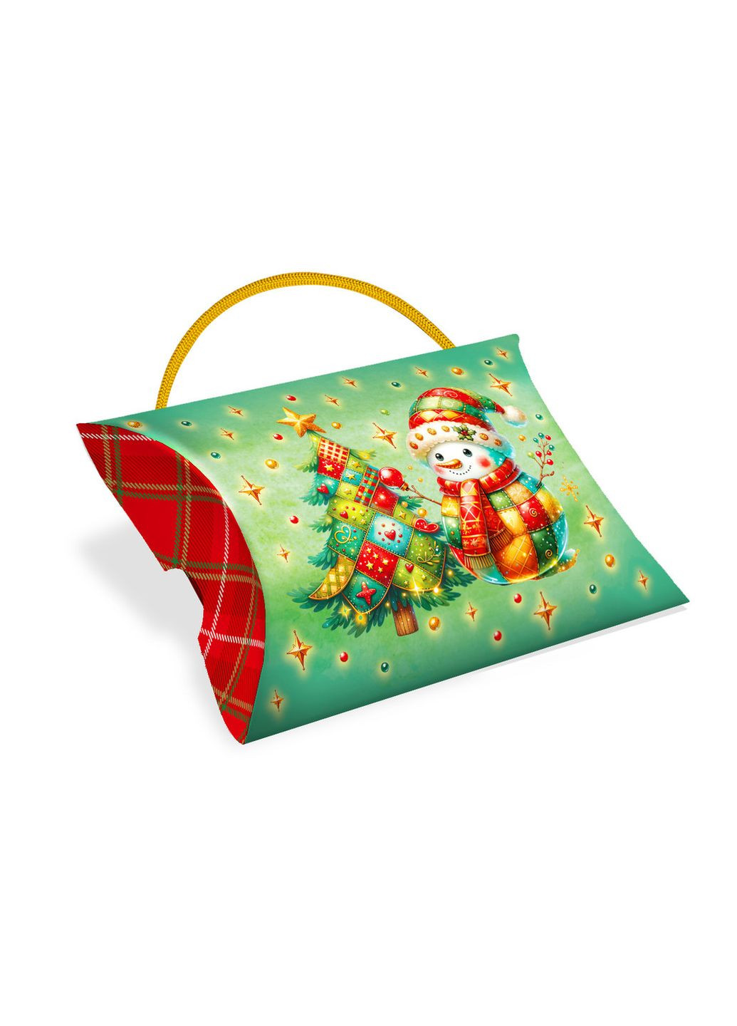 Новорічний конверт «Сніговик печворк», 550г набір 10 шт (5-0216) Кукумбер (306558811)