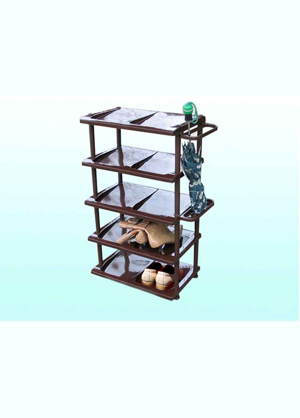 Полка для обуви 5 полок 490х320х850мм коричневая Консенсус (359436709)