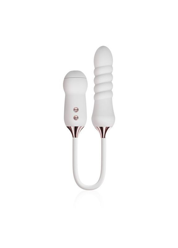 Пульсатор з вакуумним стимулятором Cathy White на гнучкому з'єднанні - CherryLove KisToy (283251441)