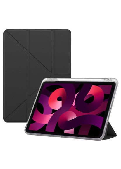 Чехол для планшета iPad Air (4/5) 2020/2022 10.9" Black (711102) BeCover Ultra Slim Origami Transparent Apple Pencil Apple (366697264)