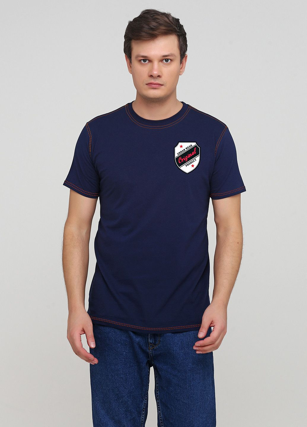 Темно-синя чоловіча футболка з коротким рукавом Malta