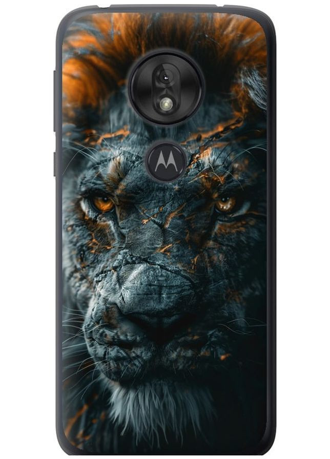 Силиконовый чехол 'Пламенный лев' для Endorphone Motorola Moto G7 Play (297658942)