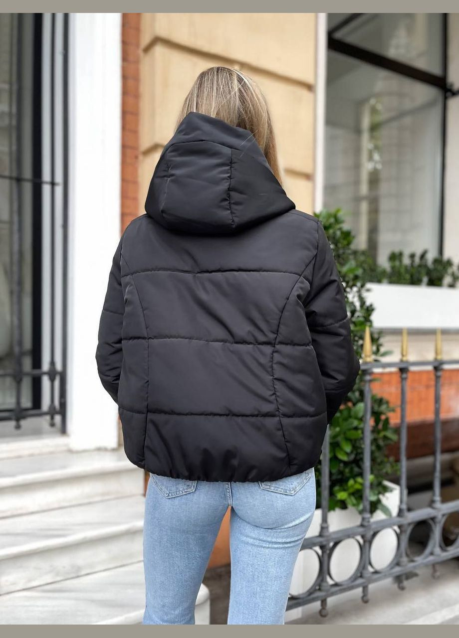 Чорна демісезонна куртка демісезонна оверсайз LeVi