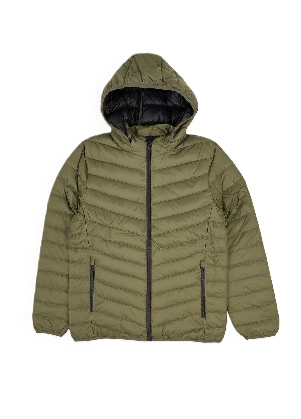 Оливкова (хакі) демісезонна чоловіча куртка демісезонна (2504) No Brand