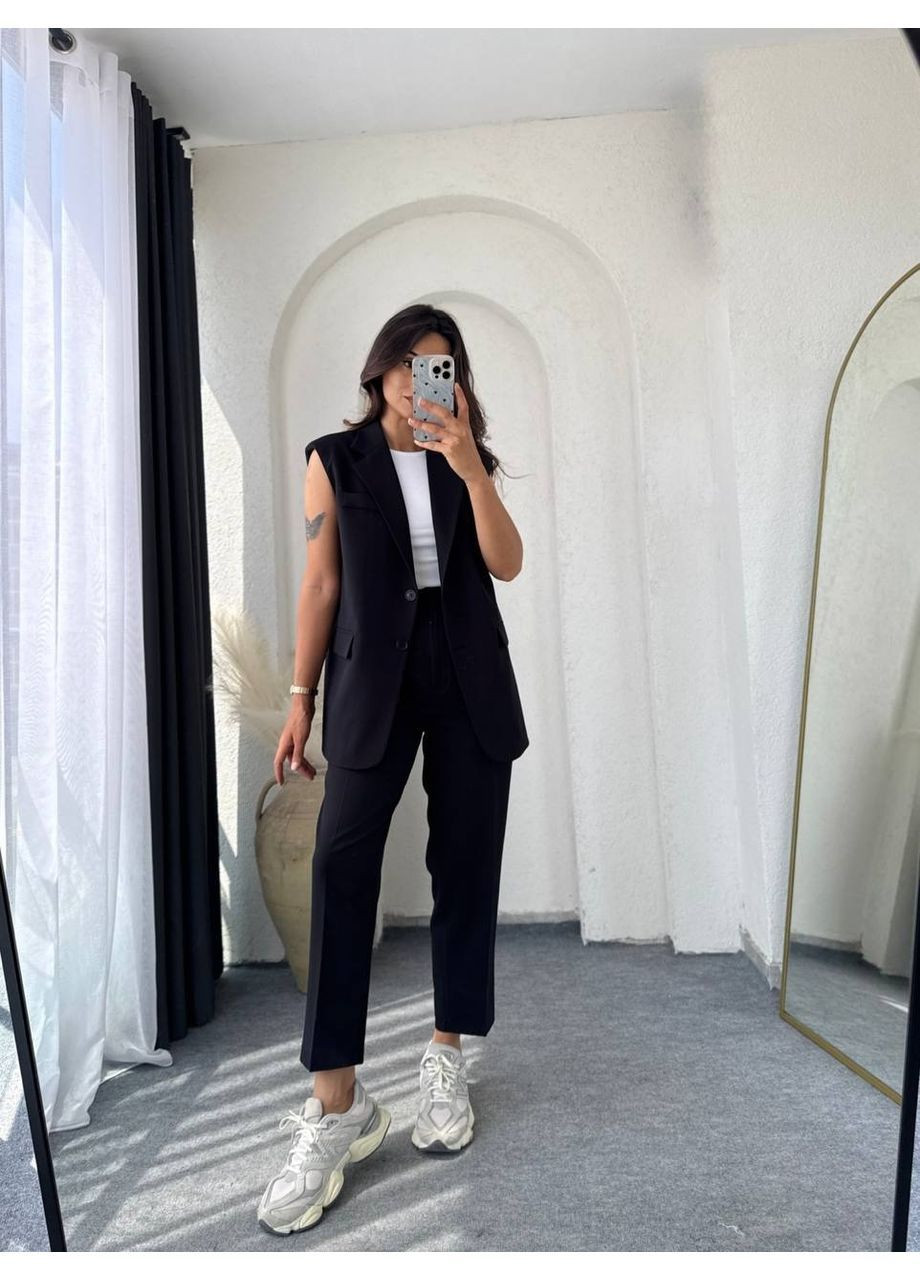 Костюм класичний (жилет, штани), колір Чорний Fashion (365072469)