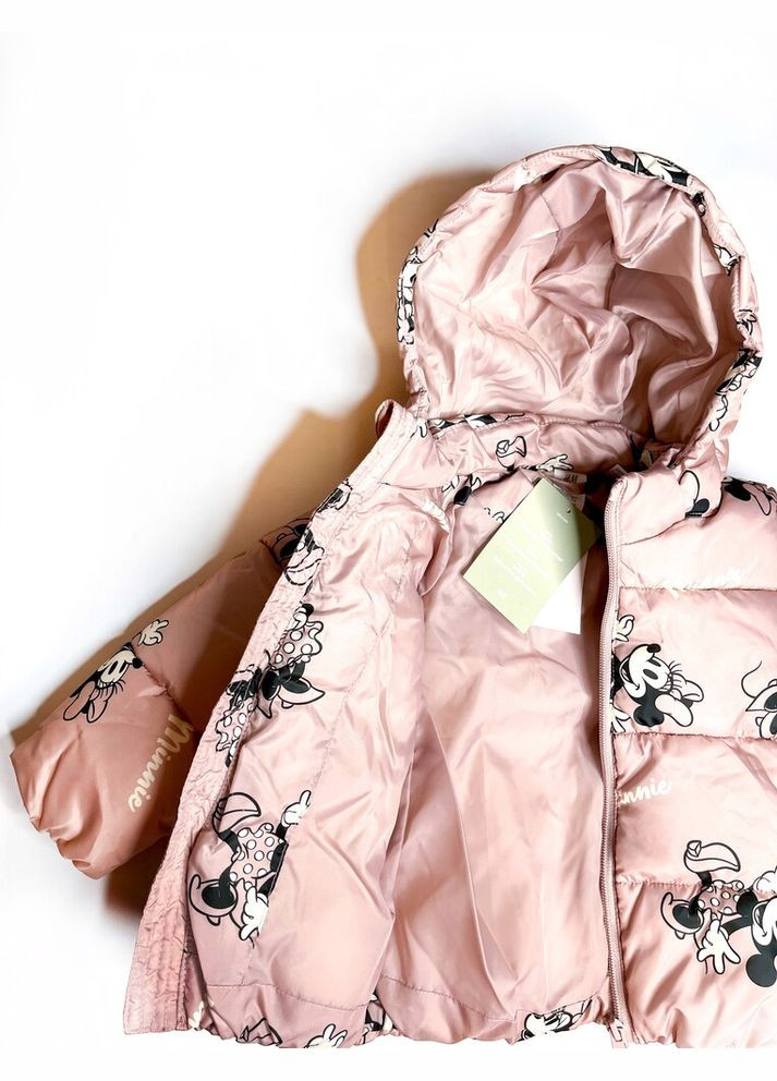Розовая демисезонная куртка 86 см розовый артикул л242 H&M