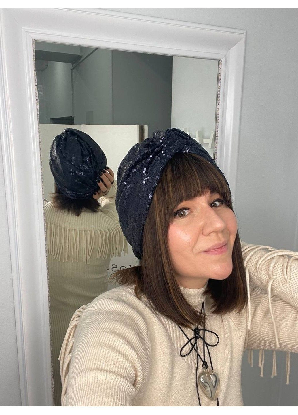 Тюрбан праздничный с паетками BANDANA QUEEN (366817644)