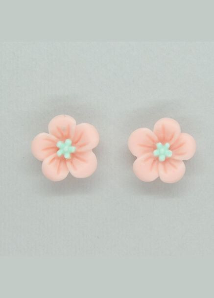 Серьги детские клипсы для ушей без пробивания уха "Цветочное Великолепие" нежно розовые Liresmina Jewelry (289533645)