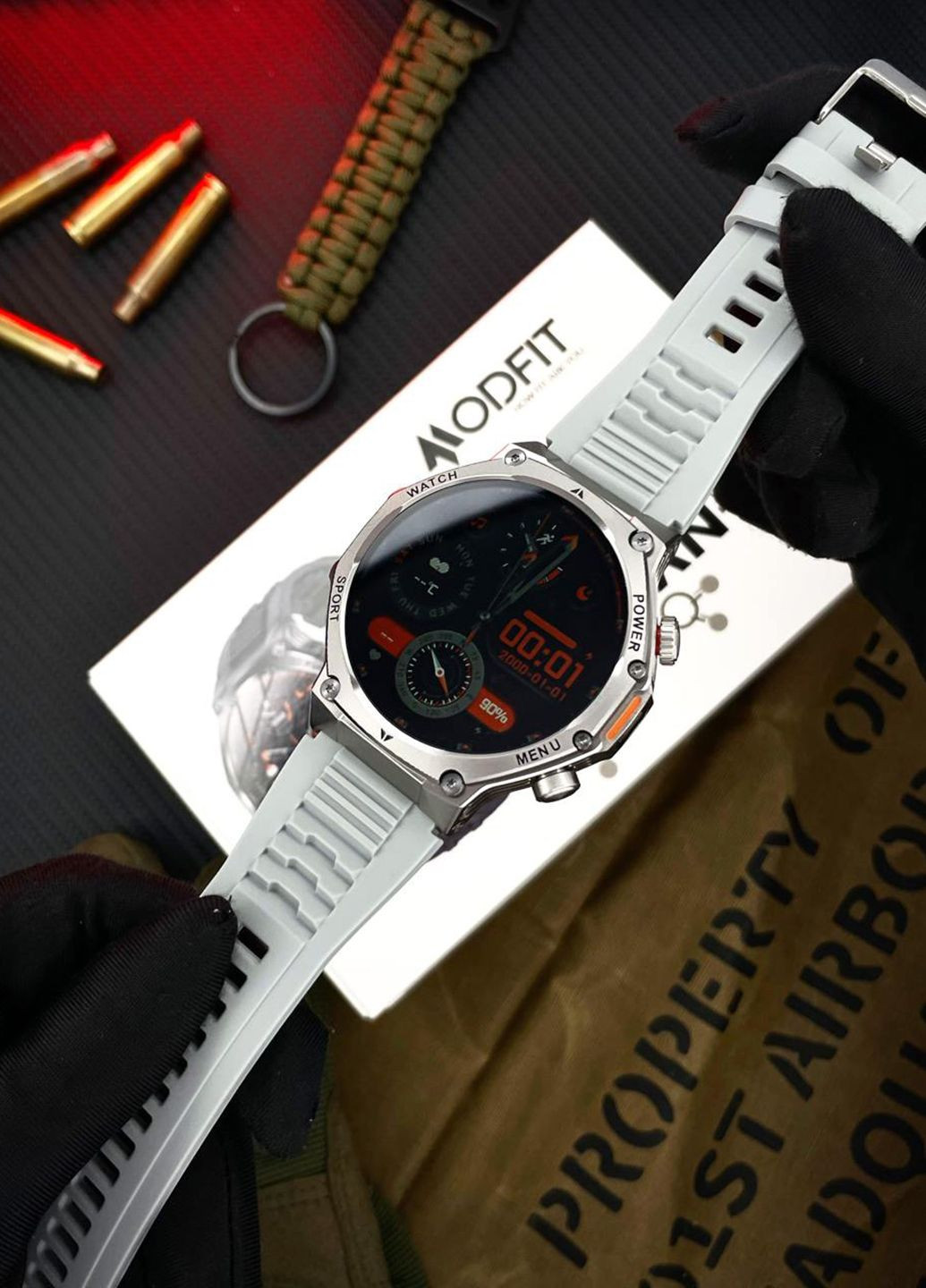 Чоловічий розумний годинник Silver Silica Modfit Titan-X (356130704)