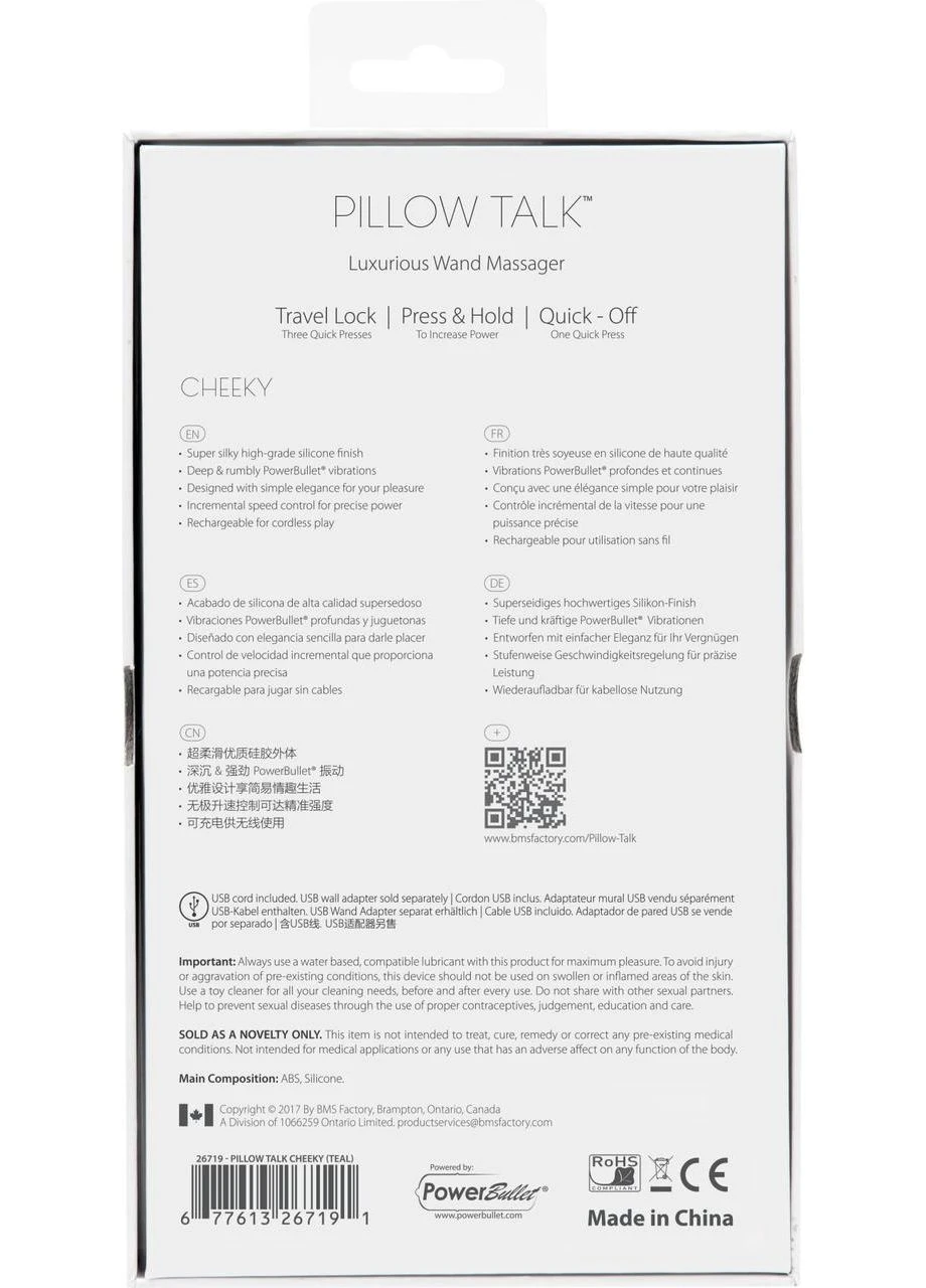Роскошный вибромассажер Cheeky Teal (мятная упаковка!!!) sexstyle Pillow Talk (400993132)