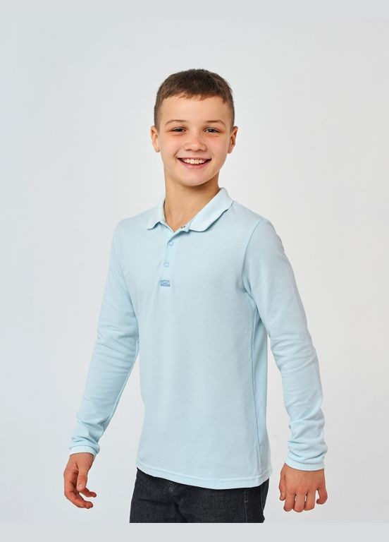 Футболка-поло (довгий рукав) Блакитний Smil (297365088)