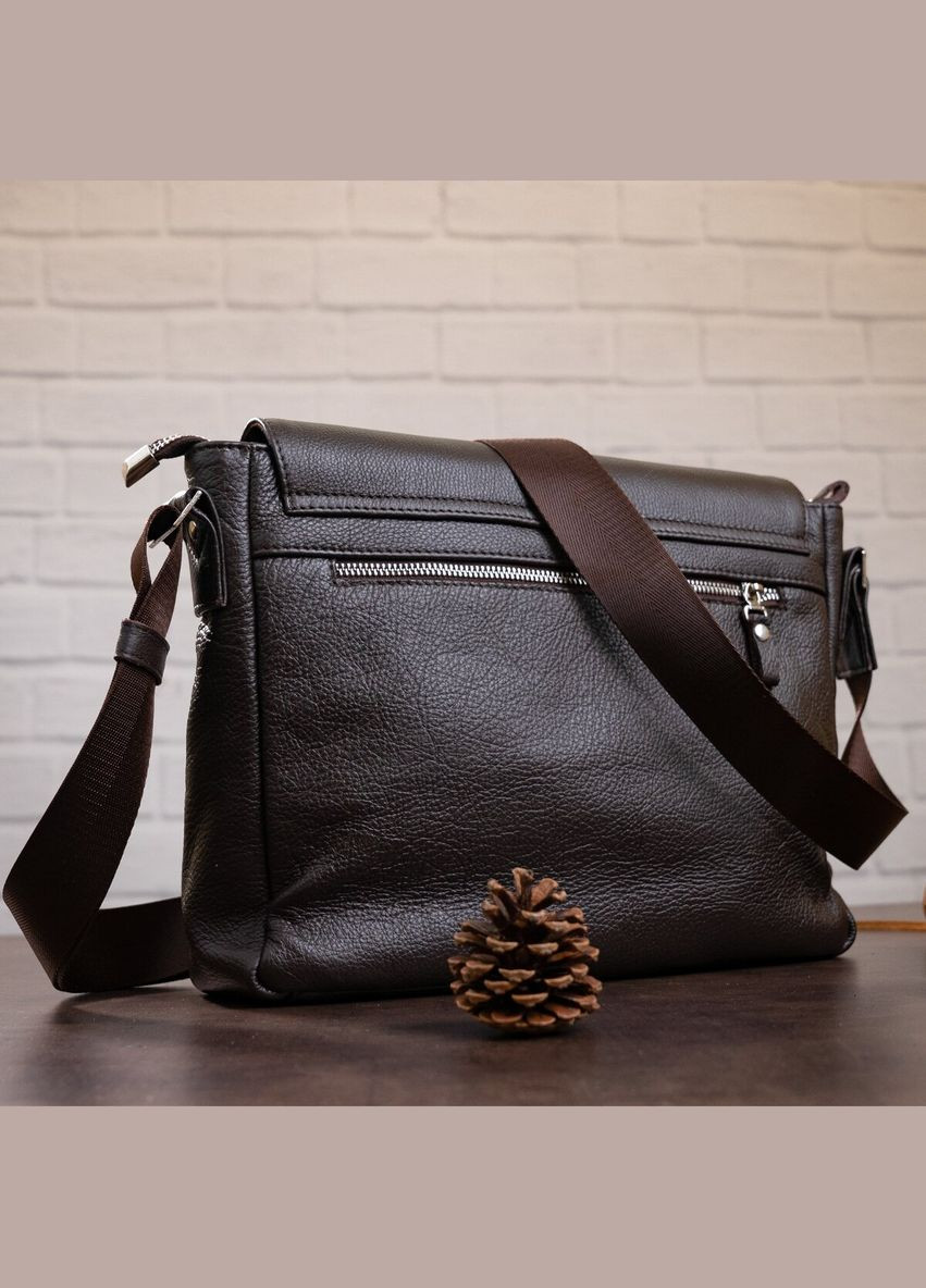 Сумка чоловіча шкіряна через плече 00798 Коричнева Shvigel (302009325)