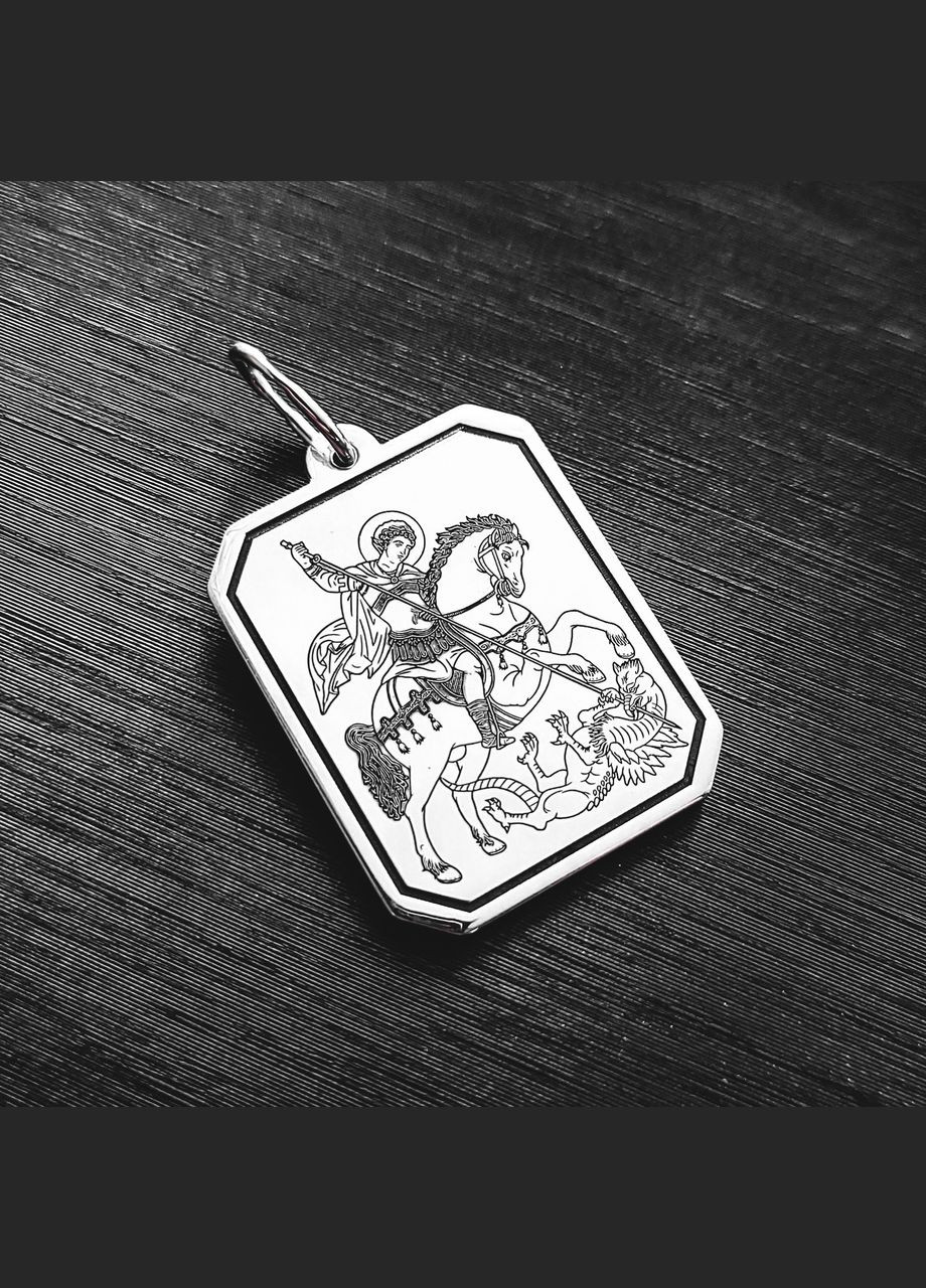 Срібна ікона з молитвою Отче наш. Срібний підвіс ладанка великий овал 26×20 мм арт.41401 No Brand (301537929)