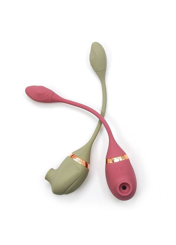 Вакуумный стимулятор клитора с вибрирующим хвостиком для точки G Sweet Em Velvet Lure, зеленый No Brand (303908403)