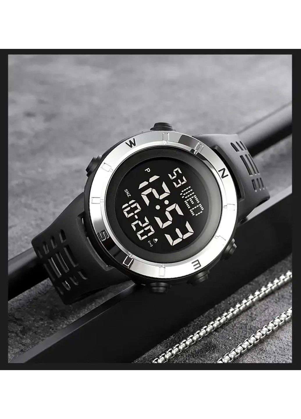 Чоловічий спортивний годинник 2015 (Чорний з чорним циферблатом S) Skmei (314484029)